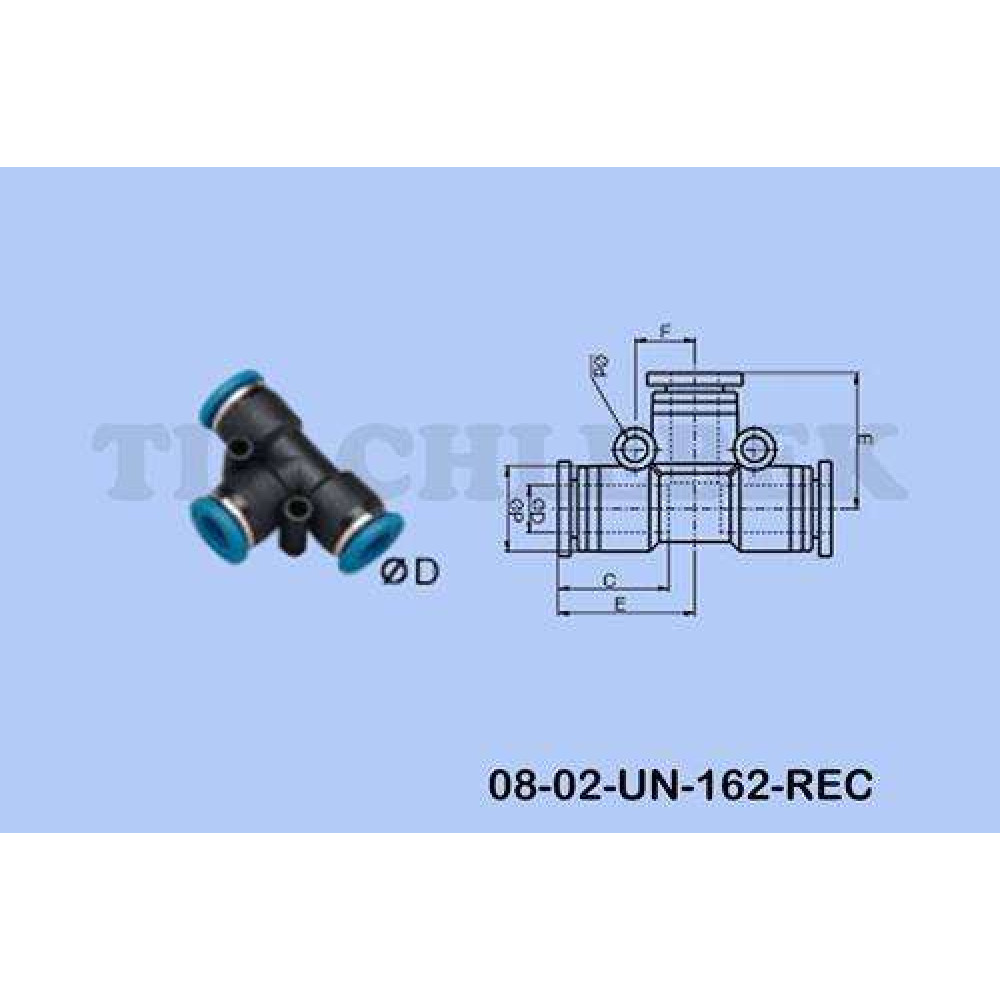 Ātrais savienojums plastmasas d-5MM T-FORM