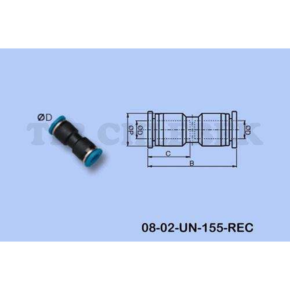 Ātrais savienojums plastmasas d-11MM