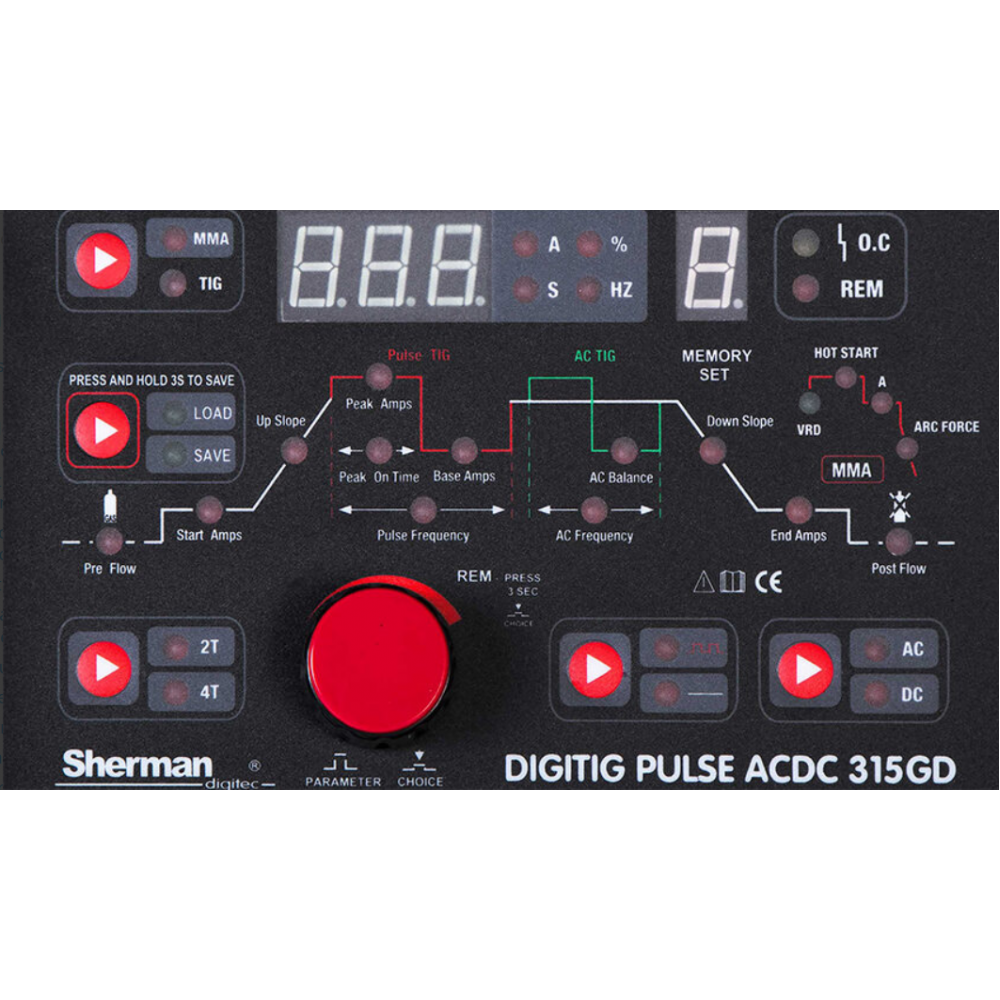 Sherman DIGITIG 315 GD AC/DC PULSE metināšanas aparāts