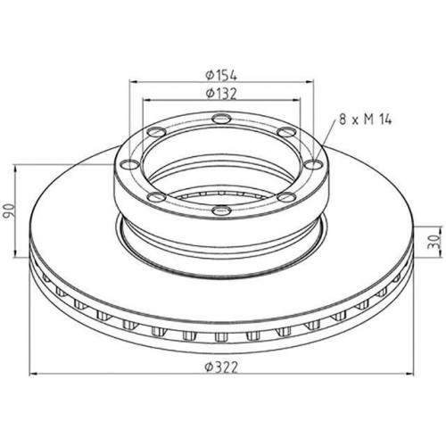 Bremžu disks d-322-10C VL-FL