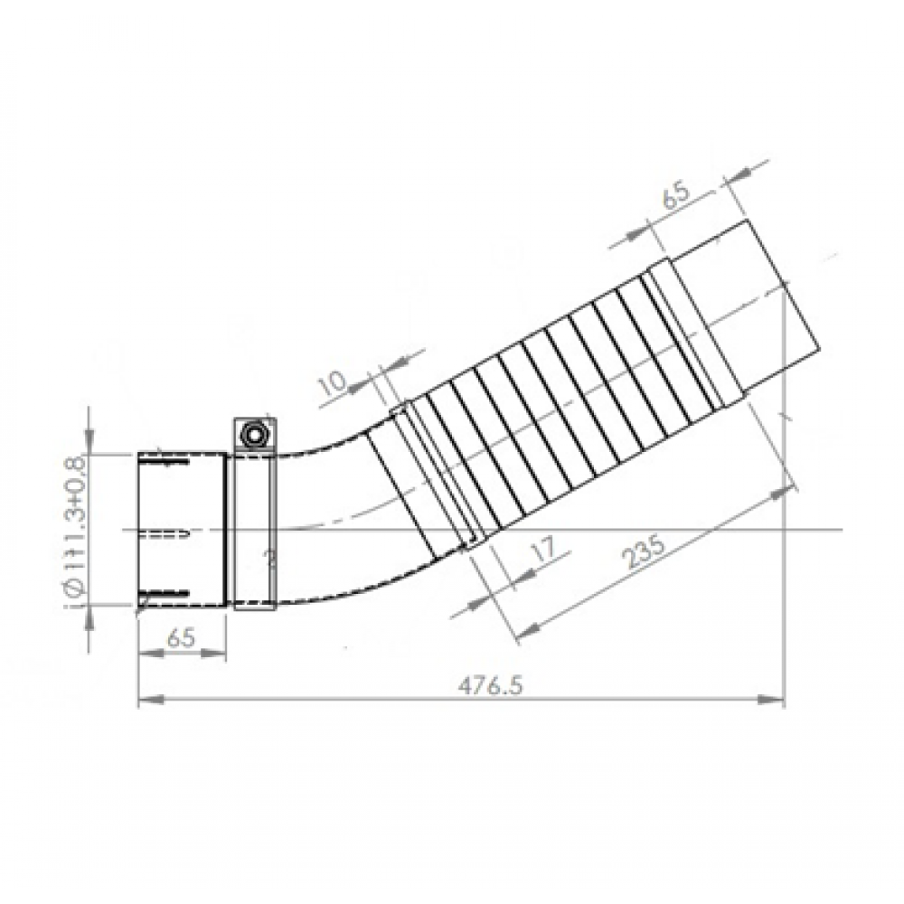 Flexible connector for exhaust system D2S+ Mercedes