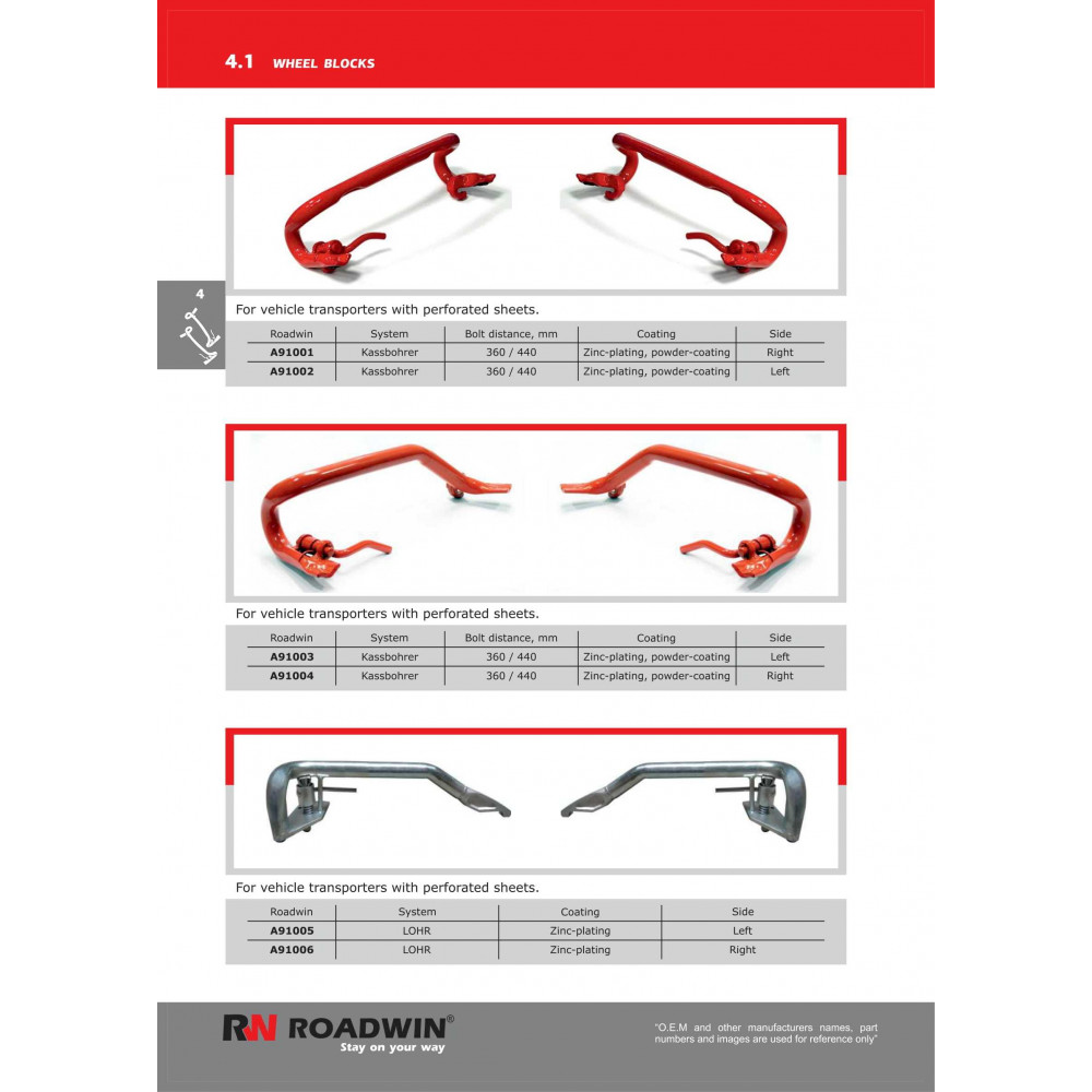 Roadwin Cargo Safety Parts Catalog