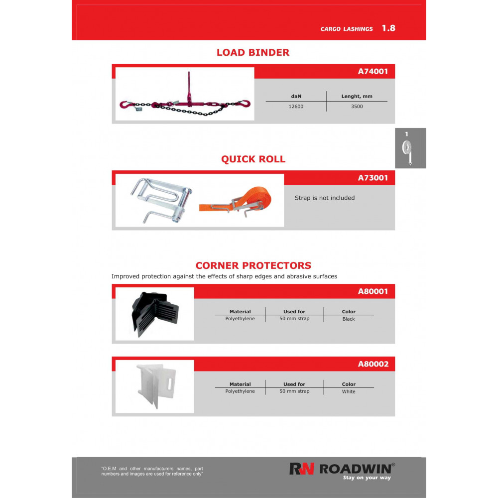 Roadwin Cargo Safety Parts Catalog