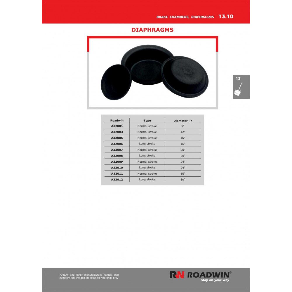 Roadwin Тормозные камеры