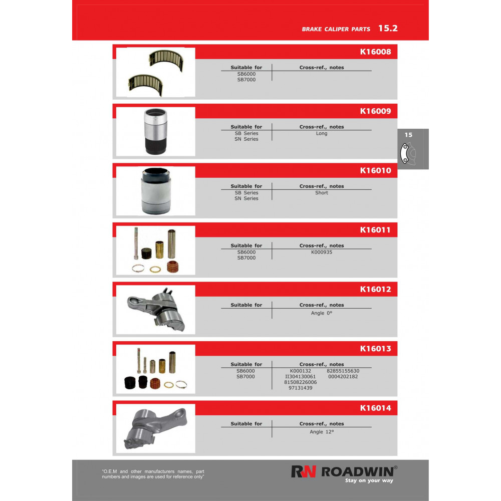 Roadwin Brake Caliper Parts