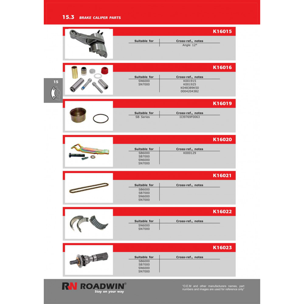 Roadwin Brake Caliper Parts