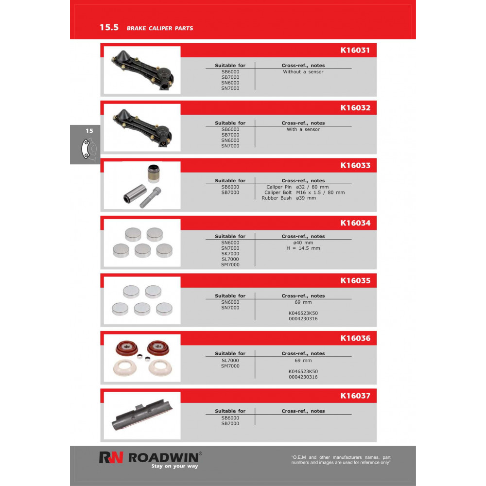 Roadwin Brake Caliper Parts