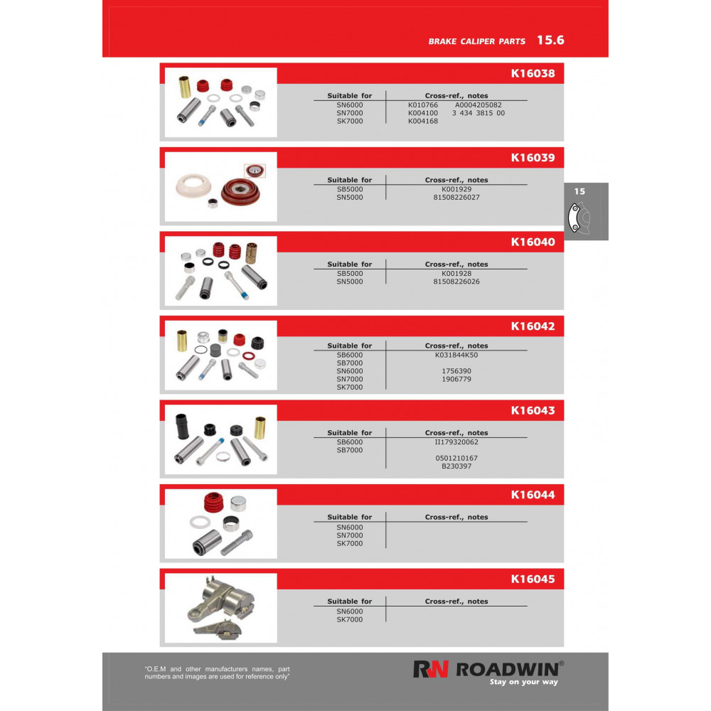 Roadwin Brake Caliper Parts