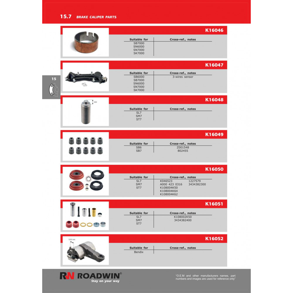 Roadwin Brake Caliper Parts