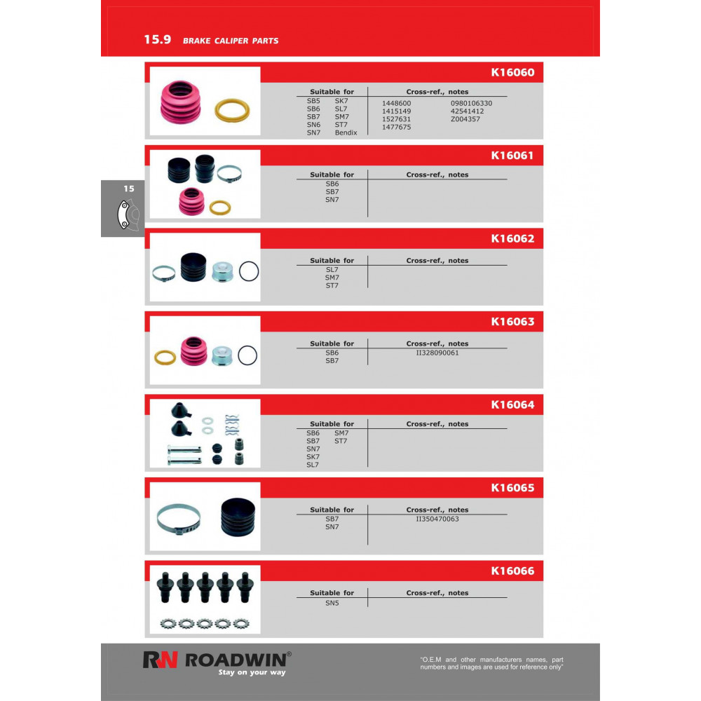 Roadwin Brake Caliper Parts