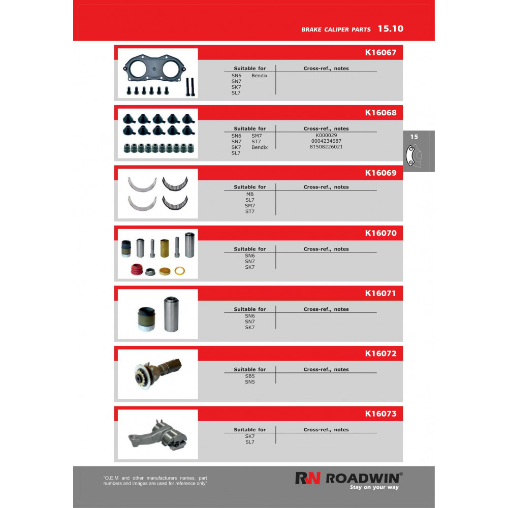 Roadwin Brake Caliper Parts