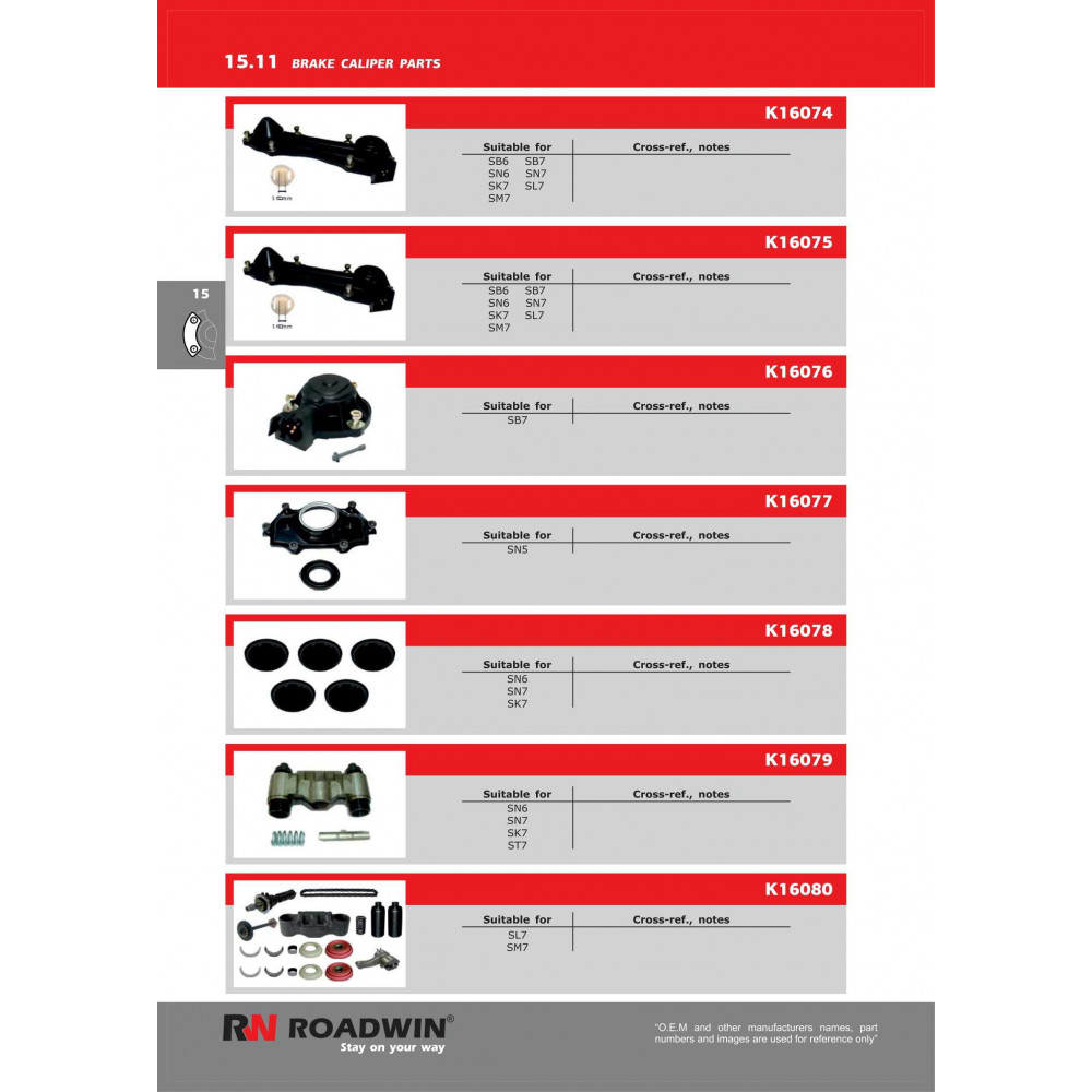 Roadwin Brake Caliper Parts