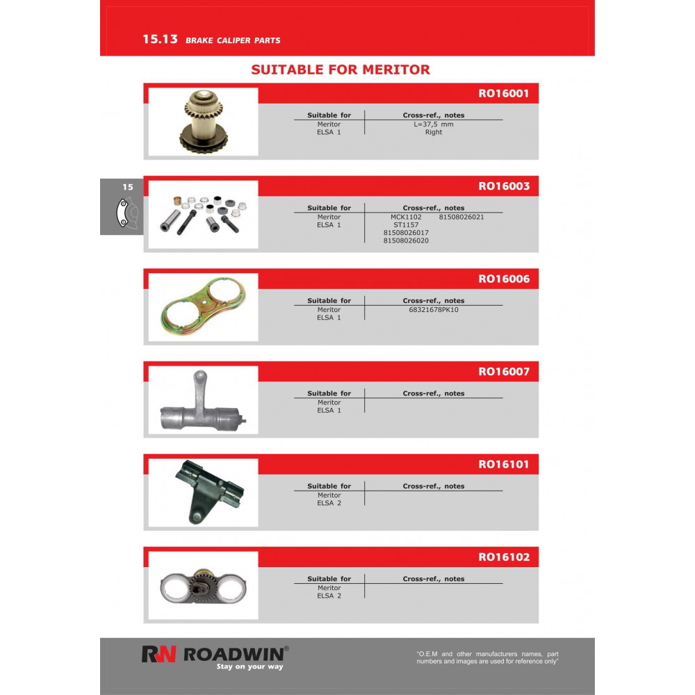 Roadwin Brake Caliper Parts