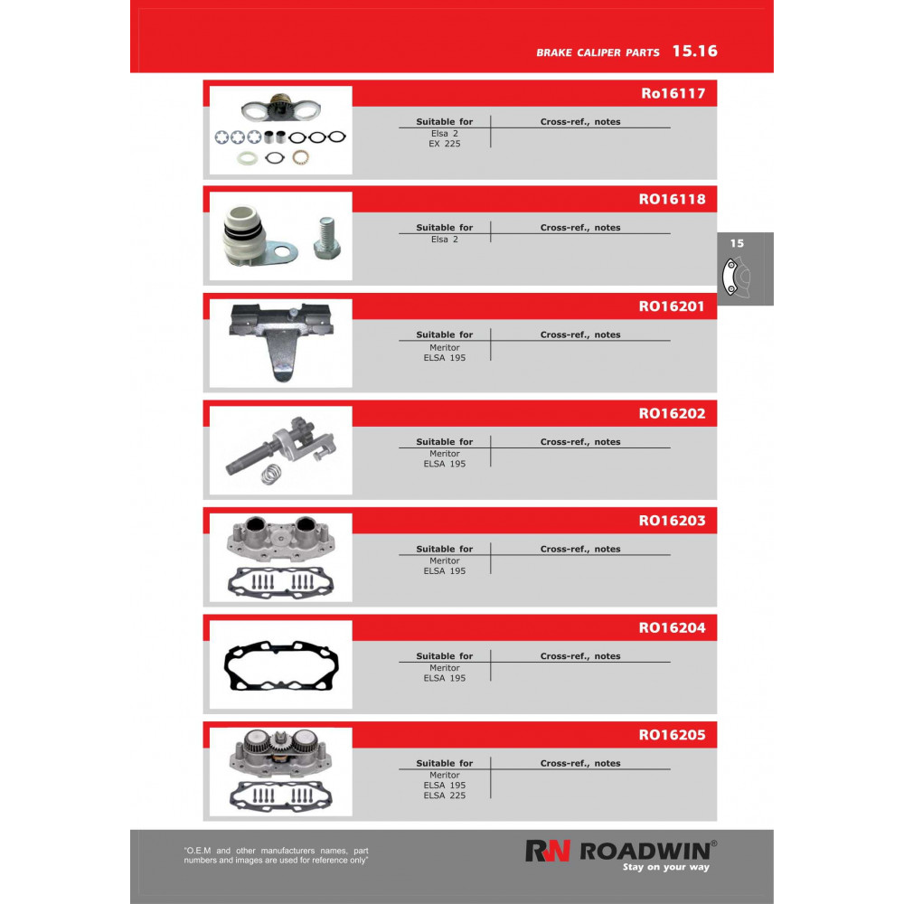 Roadwin Brake Caliper Parts